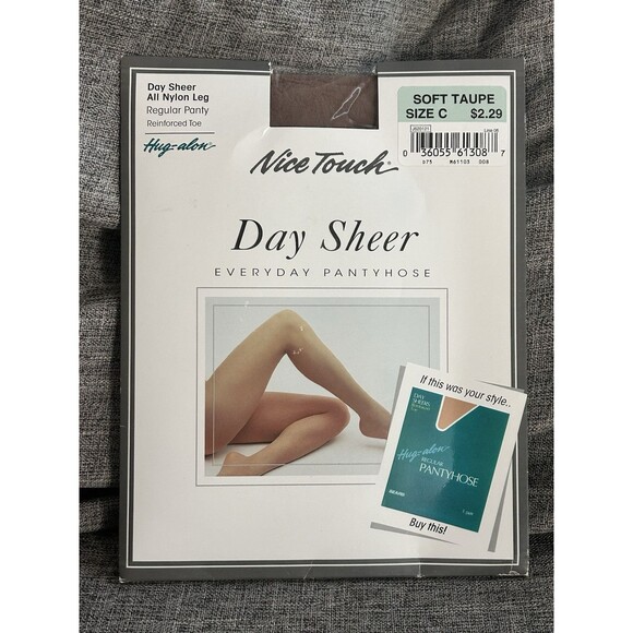 Vintage Sears Nice Touch Day Sheer Pantyhose Soft Taupe Size C - Picture 1 of 2